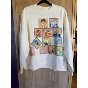 Disney Parks WDW Pixar Toy Story Embroidered Character Blocks Sweatshirt XL NWT